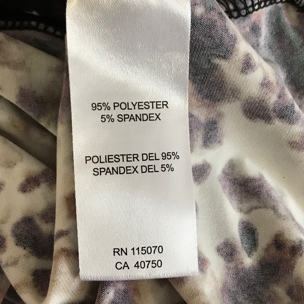 Nina Leonard Black and Brown Patterned Button Down Blouse - Picture 5 of 6